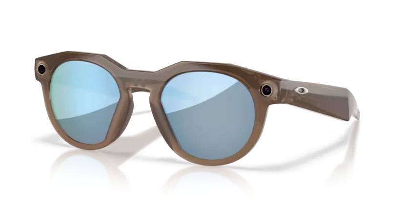 Oakley Meta HSTN, brown smoke frame, prizm deep water polarized lenses